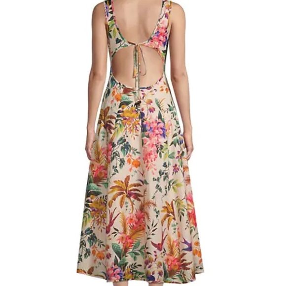Zimmermann Tropicana Linen Midi Dress - Picture 2 of 7